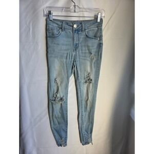 Wax Jean Butt I Love You Jeans Womens Light Wash Skinny High Rise Skinny